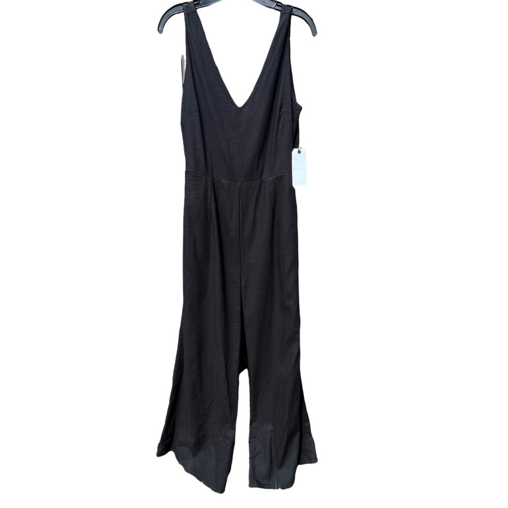 NWT Leith Black Open Back With Bow Romper Medium